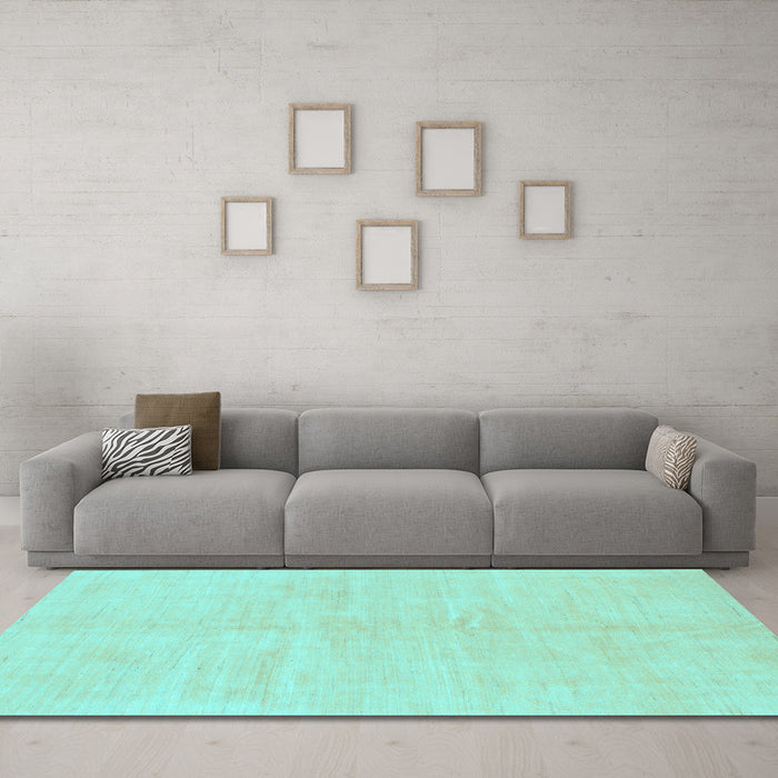Machine Washable Solid Light Blue Modern Rug in a Living Room, wshabs1599lblu