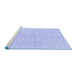 Sideview of Machine Washable Solid Blue Modern Rug, wshabs1599blu