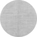 Round Solid Gray Modern Rug, abs1599gry