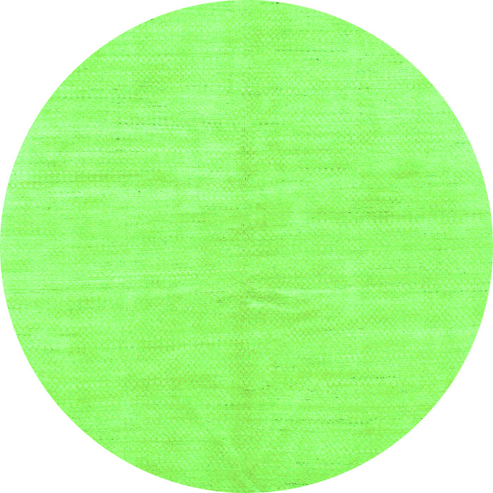 Round Solid Green Modern Rug, abs1599grn