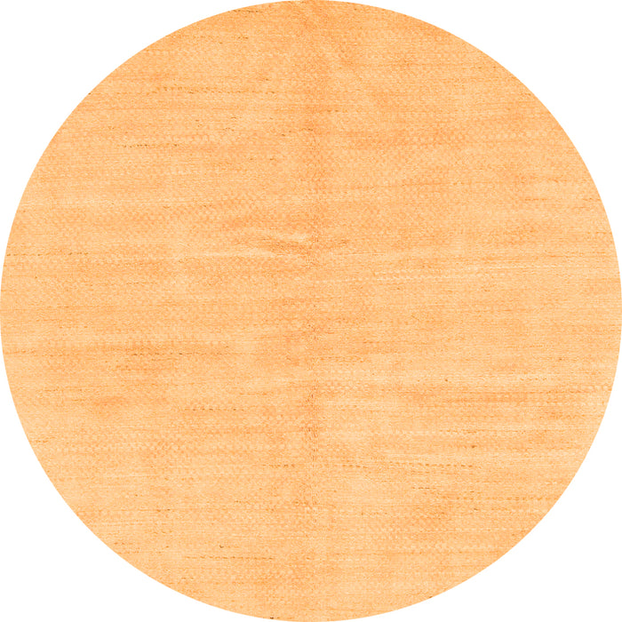 Round Solid Orange Modern Rug, abs1599org