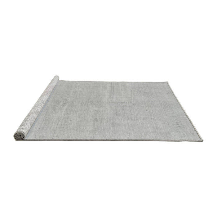 Sideview of Machine Washable Solid Gray Modern Rug, wshabs1599gry