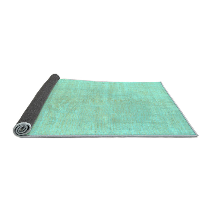 Sideview of Solid Light Blue Modern Rug, abs1599lblu
