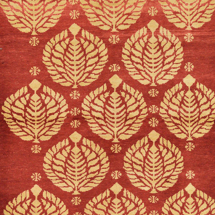 Machine Washable Abstract Dark Orange Rug, wshabs159