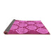 Sideview of Abstract Purple Modern Rug, abs159pur