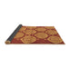 Sideview of Abstract Brown Modern Rug, abs159brn