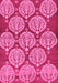 Machine Washable Abstract Pink Modern Rug, wshabs159pnk