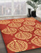 Machine Washable Abstract Dark Orange Rug in a Family Room, wshabs159