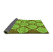 Sideview of Abstract Green Modern Rug, abs159grn