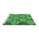 Sideview of Machine Washable Abstract Emerald Green Modern Area Rugs, wshabs159emgrn