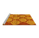 Sideview of Machine Washable Abstract Yellow Modern Rug, wshabs159yw