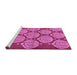 Sideview of Machine Washable Abstract Purple Modern Area Rugs, wshabs159pur