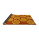 Sideview of Abstract Yellow Modern Rug, abs159yw