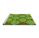 Sideview of Machine Washable Abstract Green Modern Area Rugs, wshabs159grn