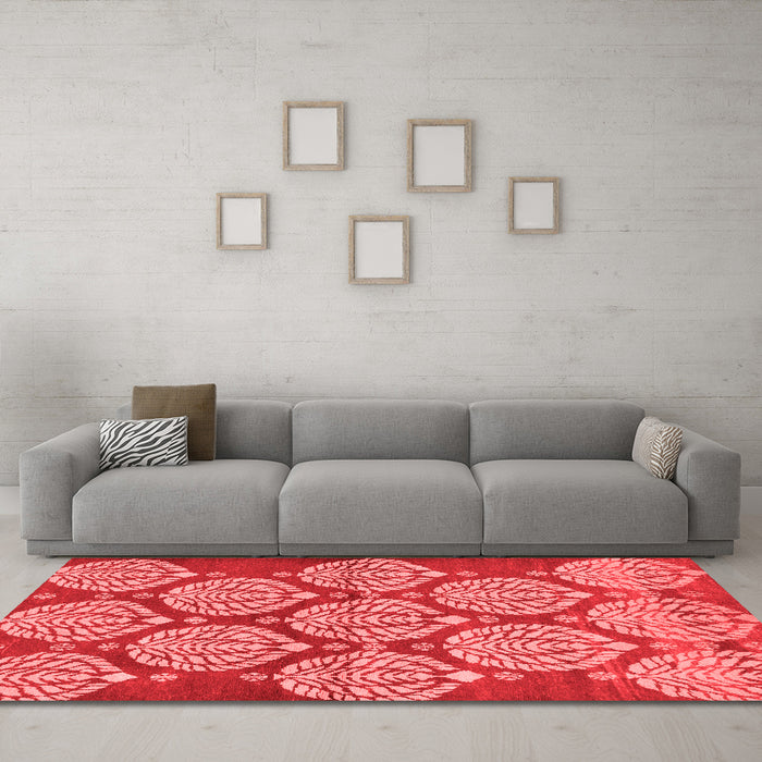 Modern Red Washable Rugs