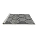 Sideview of Machine Washable Abstract Gray Modern Rug, wshabs159gry