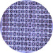 Round Oriental Blue Modern Rug, abs15blu