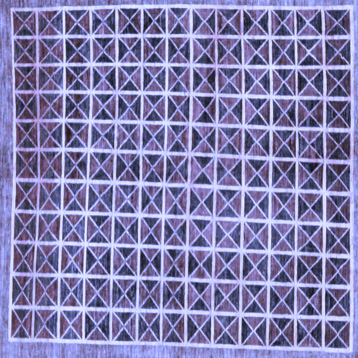 Square Machine Washable Oriental Blue Modern Rug, wshabs15blu