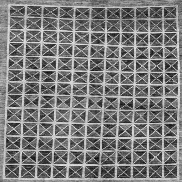 Square Machine Washable Oriental Gray Modern Rug, wshabs15gry