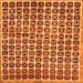 Square Machine Washable Oriental Orange Modern Area Rugs, wshabs15org