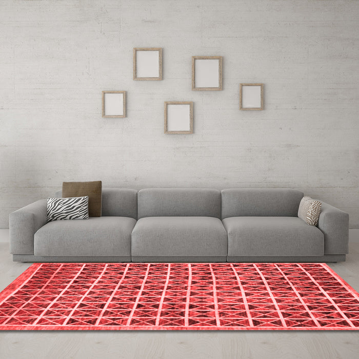 Modern Red Washable Rugs