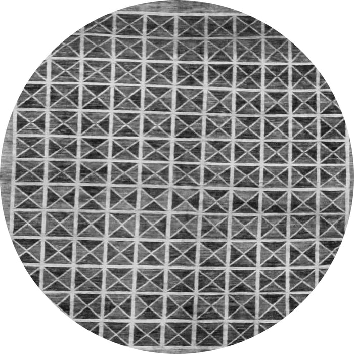 Round Oriental Gray Modern Rug, abs15gry