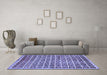 Machine Washable Oriental Blue Modern Rug in a Living Room, wshabs15blu