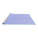 Sideview of Machine Washable Solid Blue Modern Rug, wshabs1600blu