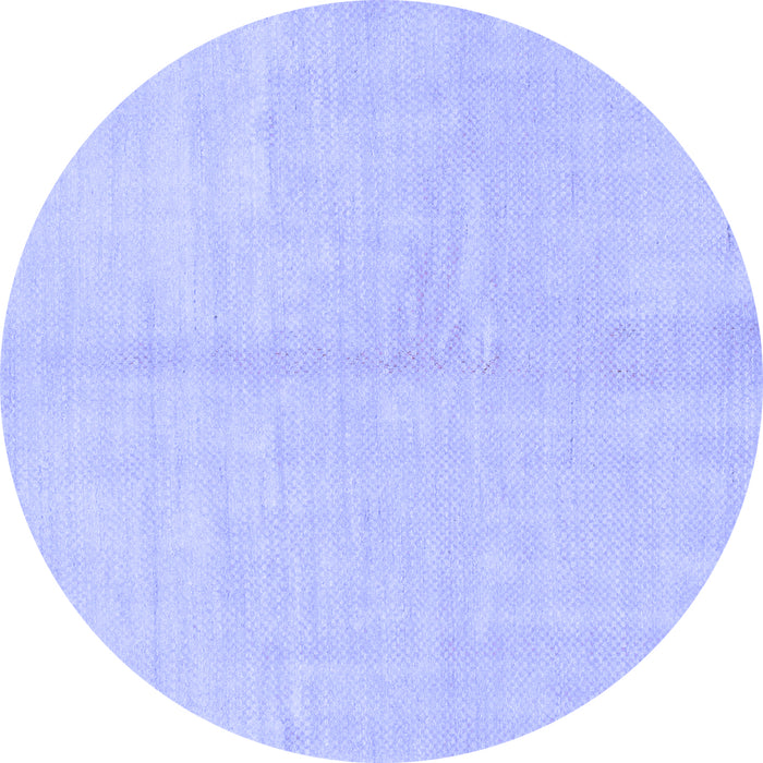 Round Solid Blue Modern Rug, abs1600blu