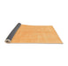 Sideview of Solid Orange Modern Rug, abs1600org