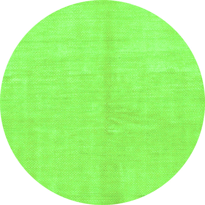 Round Solid Green Modern Rug, abs1600grn