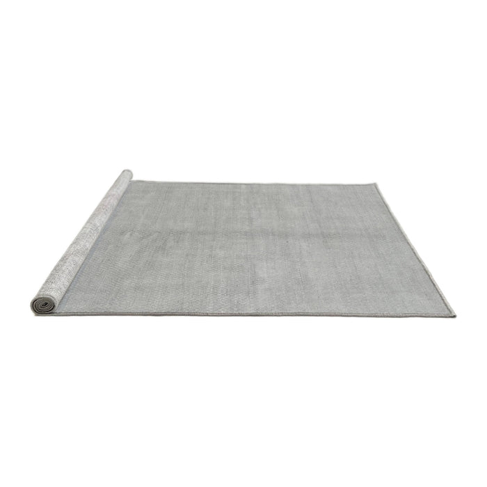 Sideview of Machine Washable Solid Gray Modern Rug, wshabs1600gry