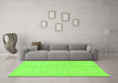 Machine Washable Solid Green Modern Area Rugs in a Living Room,, wshabs1600grn