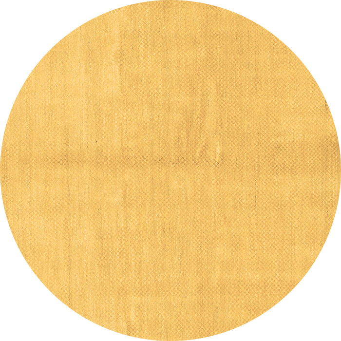 Round Machine Washable Solid Brown Modern Rug, wshabs1600brn