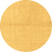 Round Solid Brown Modern Rug, abs1600brn