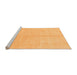 Sideview of Machine Washable Solid Orange Modern Area Rugs, wshabs1600org