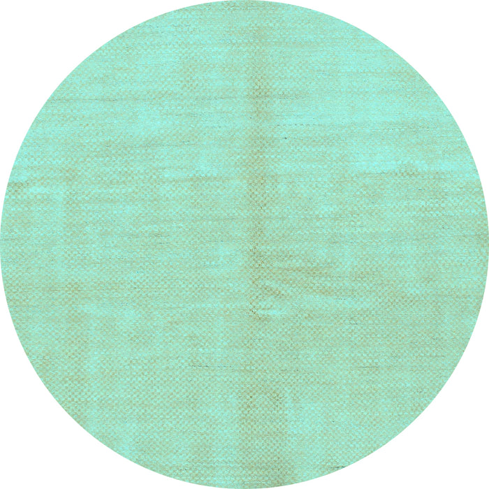Round Machine Washable Solid Light Blue Modern Rug, wshabs1600lblu