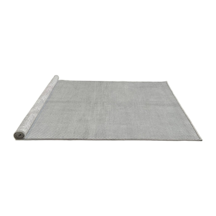 Sideview of Machine Washable Solid Gray Modern Rug, wshabs1601gry