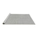 Sideview of Machine Washable Solid Gray Modern Rug, wshabs1601gry