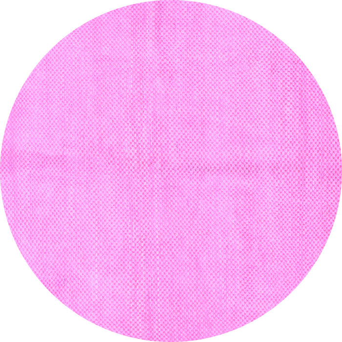 Round Machine Washable Solid Purple Modern Area Rugs, wshabs1601pur