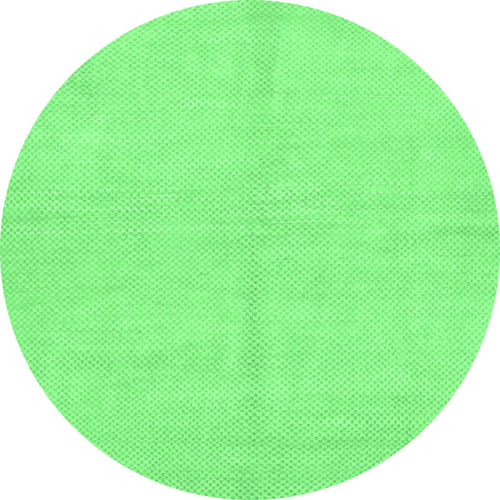 Round Solid Emerald Green Modern Rug, abs1601emgrn