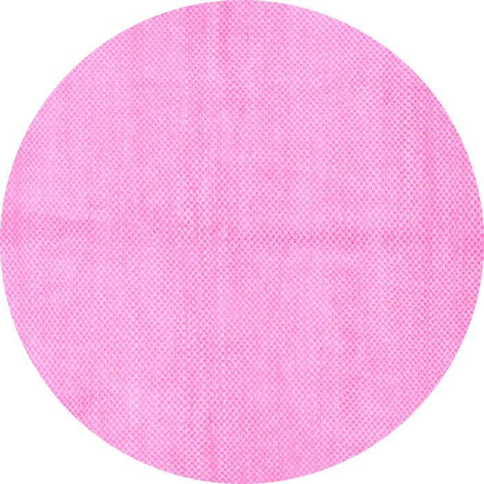 Round Solid Pink Modern Rug, abs1601pnk