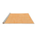 Sideview of Machine Washable Solid Orange Modern Area Rugs, wshabs1601org