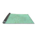 Sideview of Solid Light Blue Modern Rug, abs1601lblu