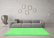 Machine Washable Solid Emerald Green Modern Area Rugs in a Living Room,, wshabs1601emgrn