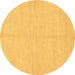 Round Machine Washable Solid Brown Modern Rug, wshabs1601brn