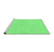 Sideview of Machine Washable Solid Emerald Green Modern Area Rugs, wshabs1601emgrn