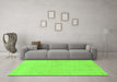 Machine Washable Solid Green Modern Area Rugs in a Living Room,, wshabs1602grn