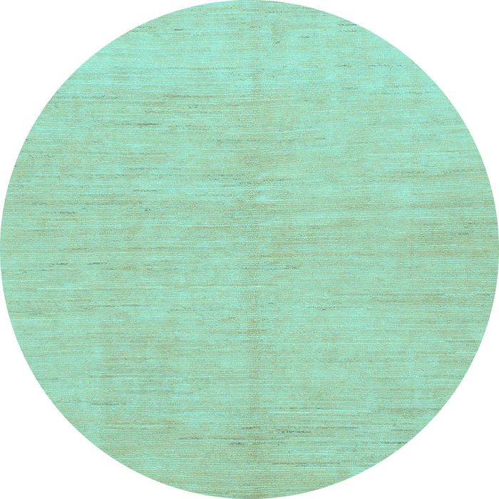 Round Machine Washable Solid Light Blue Modern Rug, wshabs1602lblu
