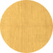 Round Solid Brown Modern Rug, abs1602brn